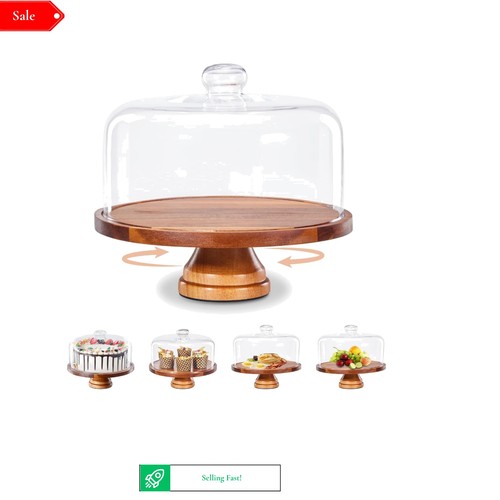 Wood cake stand with - stand,
