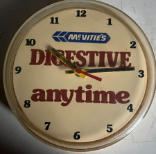RETRO Vintage Advertising McVitie's Digestive Anytime Smiths Plastic  Wall Clock