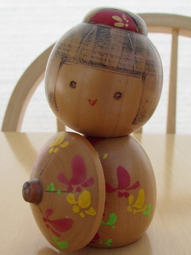 Japanese kokeshi hanagasa - japanese, "hanagasa