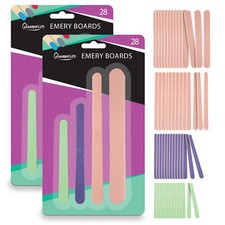 28-56 Professional Emery Boards for Nails | Assorted Double Sided Nail Files Set