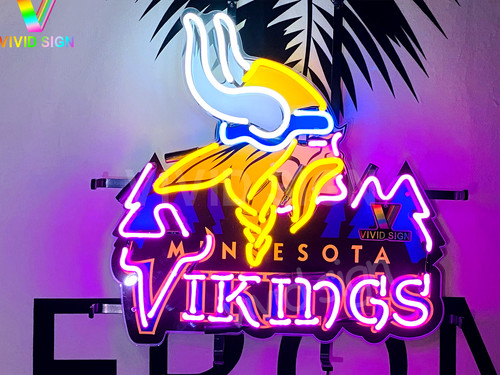 Minnesota vikings logo - logo, neon