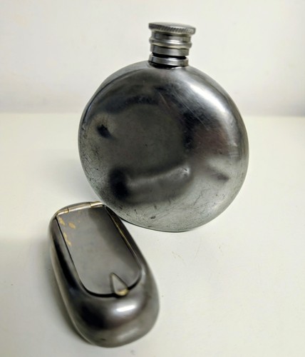Pewter hip flask and - hip,