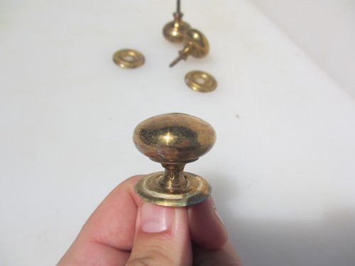 Antique brass cabinet knob - antique,
