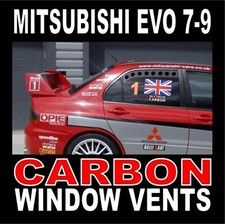 Carbon Motorsport Window Vents "Fits" Mitsubishi Evo EVOLUTION 7 8 9 models