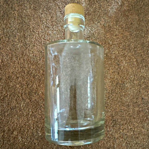 Clear glass round decanter - glass,