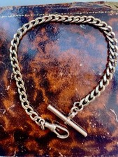 9ct Rose Gold Curb Link Bracelet With T Bar and Dog Clip