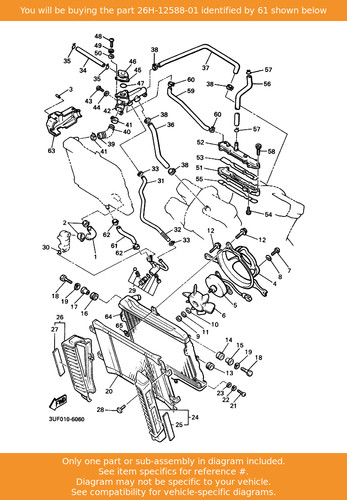 Yamaha hose 26h - yamaha, 26h-12588-01