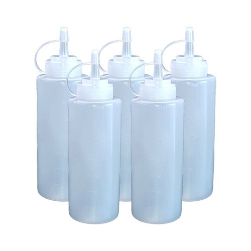 5pcs 12oz 360ml - plastic, clear
