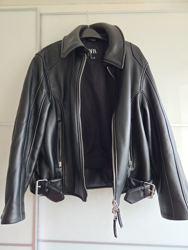 Zara black faux - black, zip