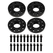 2x15mm 2x20mm Wheel Spacers Black for Audi A1 A2 A3 TT 5x100/112mm Aluminum Set