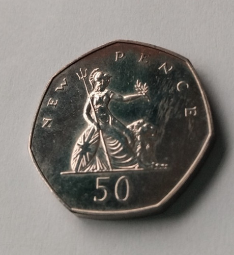 1977 proof 50p britannia large - proof,