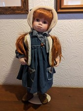 BEAUTIFUL 20 INCH LEONARDO PORCELAIN DOLL SOFT BODY FANTASTIC CLOTHES RED HAIR