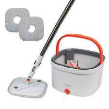 Self-Cleaning 360-Degree Rotate Spin Microfiber Mop and Bucket Set Washing Dry