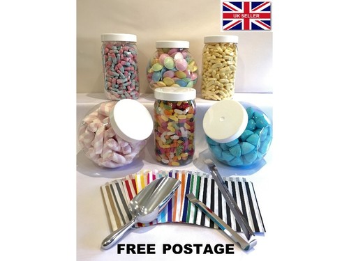Large plastic sweet jars - large,