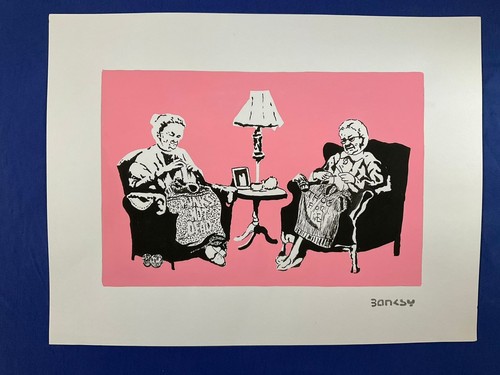 Banksy painting drawing 11 - painting, 11.8