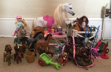 Vintage Fashion Doll Horse Pony Tack Saddle Cup Spare Parts Barbie Bundle Lot