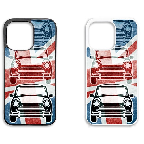 Rubber clip case iphone - b&w,