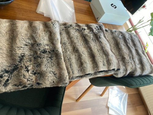 Grey habitat wolf - 3x, faux