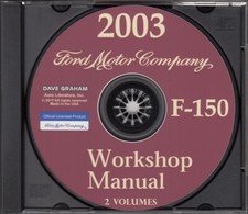 2003 Ford F-150 Shop Manual Set CD-ROM F150 Pickup Truck Service Workshop Repair