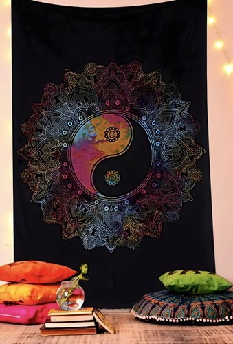 Multicolour yin yang - yin, indian