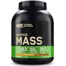 Optimum Nutrition Serious Mass 2.73kg Chocolate Peanut Protein Powder Gain Shake
