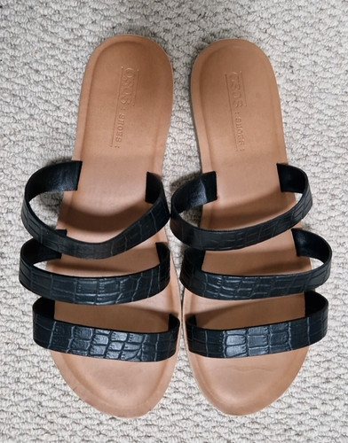Asos black strappy slider - strappy,