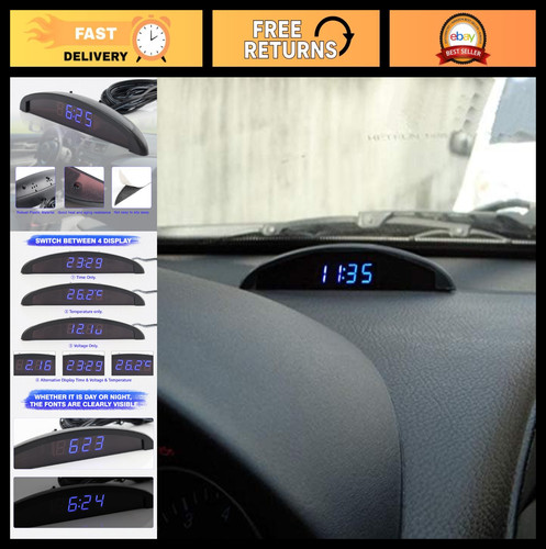 Car digital led clock - led,