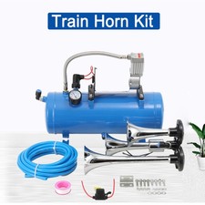 150dB Trumpet Train Horns Kit Air Horn with 6L Gas Tank 3 Horn 150PSI 12V