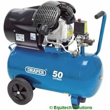 Draper 29355 Air Compressor 50 Litre 50L V Twin Workshop Portable 230V 3HP
