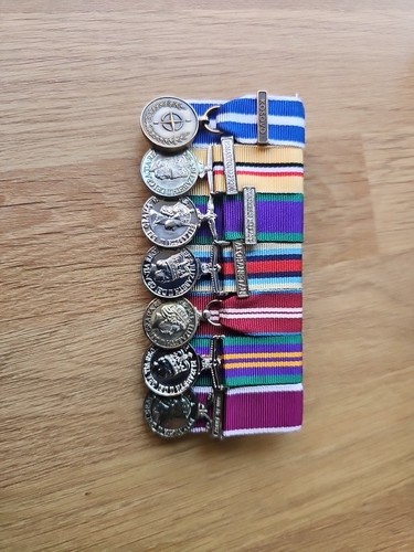 Court mounted miniature medals - mounted,