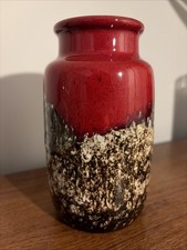 West German Fat Lava Vase 15cm