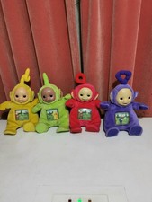 Vintage Set of 4 Teletubbies Talking Plush Toy  TOMY 1996  With Sounds/Lights