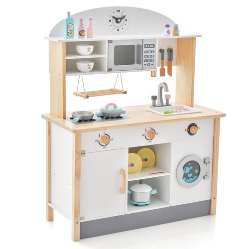 Wooden play kitchen kids - wooden,