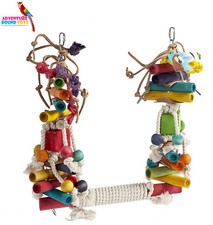 JUMBLE STACK LARGE PARROT CAGE TOY SWING MACAWS COCKATOOS AFRICAN GREYS 3511 