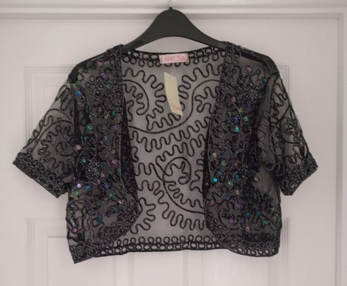 Krisp black sequin bolero - krisp,