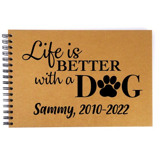 Personalised kraft scrapbook - personalised,