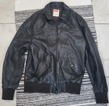 Levis Genuine Soft Leather Black Jacket Size L 