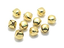 10 x 20mm Small Jingle Bells Gold Bronze Silver Decoration Charm Dancing Metal