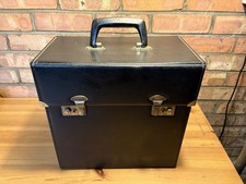 Vintage Leather Record Box