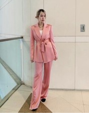 ZARA SATIN BLAZER WITH BELT