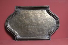 Antique Middle Eastern Silvered Tray – Ornate Shape & Etched Motifs