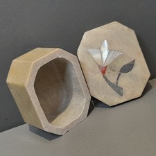 Vintage Soapstone Trinket Box