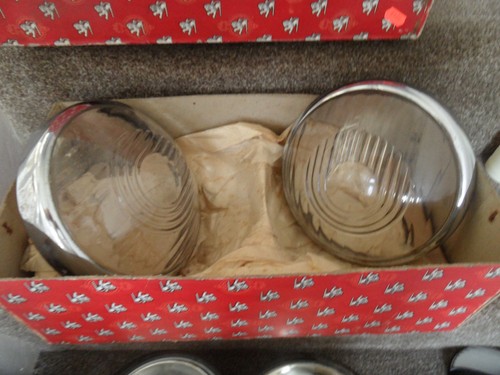 Vintage lucas headlight set - lucas,