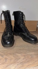 Vintage Dr Marten 10 Eye Black Boots Men’s Size 10 Made In England Leather