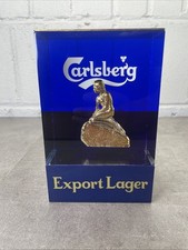 Vintage Carlsberg Export Lager Bar Font Beer Pump Topper Mancave Blue & Gold