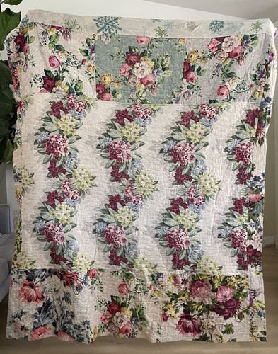 Vintage chintz floral quilt - vintage,