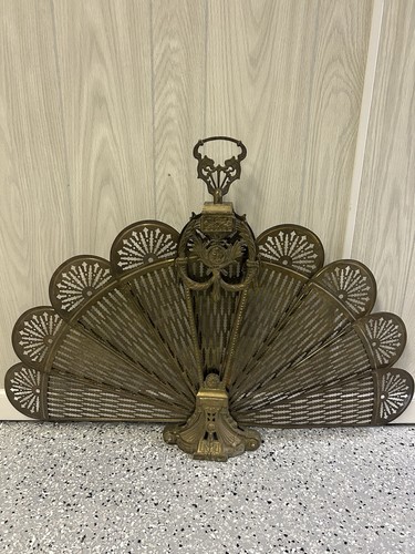 Vintage brass peacock - brass,