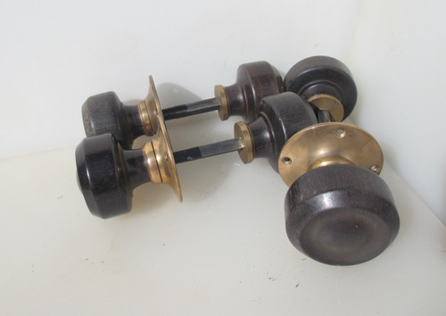 Antique wooden door knobs - antique,