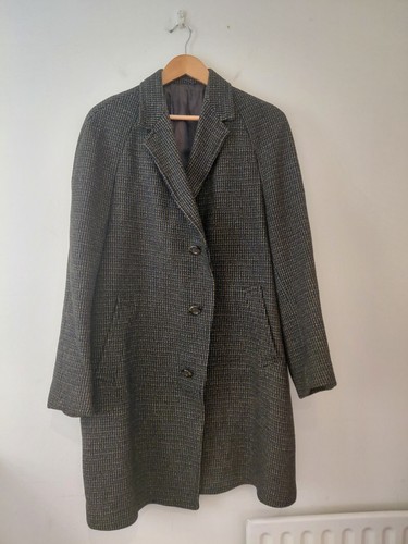 Crombie tweed balmaccan coat - balmaccan,