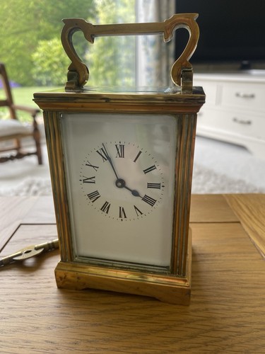 Brass carriage clock - brass,